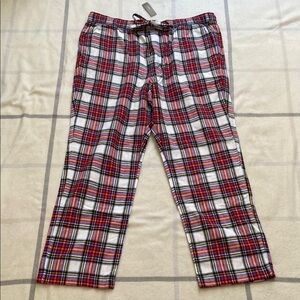 J Crew Plaid Flannel Pajama Pants Men's Size Extra Large